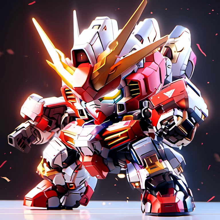 15818-2116789153-masterpiece,shining,bloom,soft light,shadows,realistic,chibi gundam,_lora_chibi_gundam_1_, buffed up, heavy arms.png